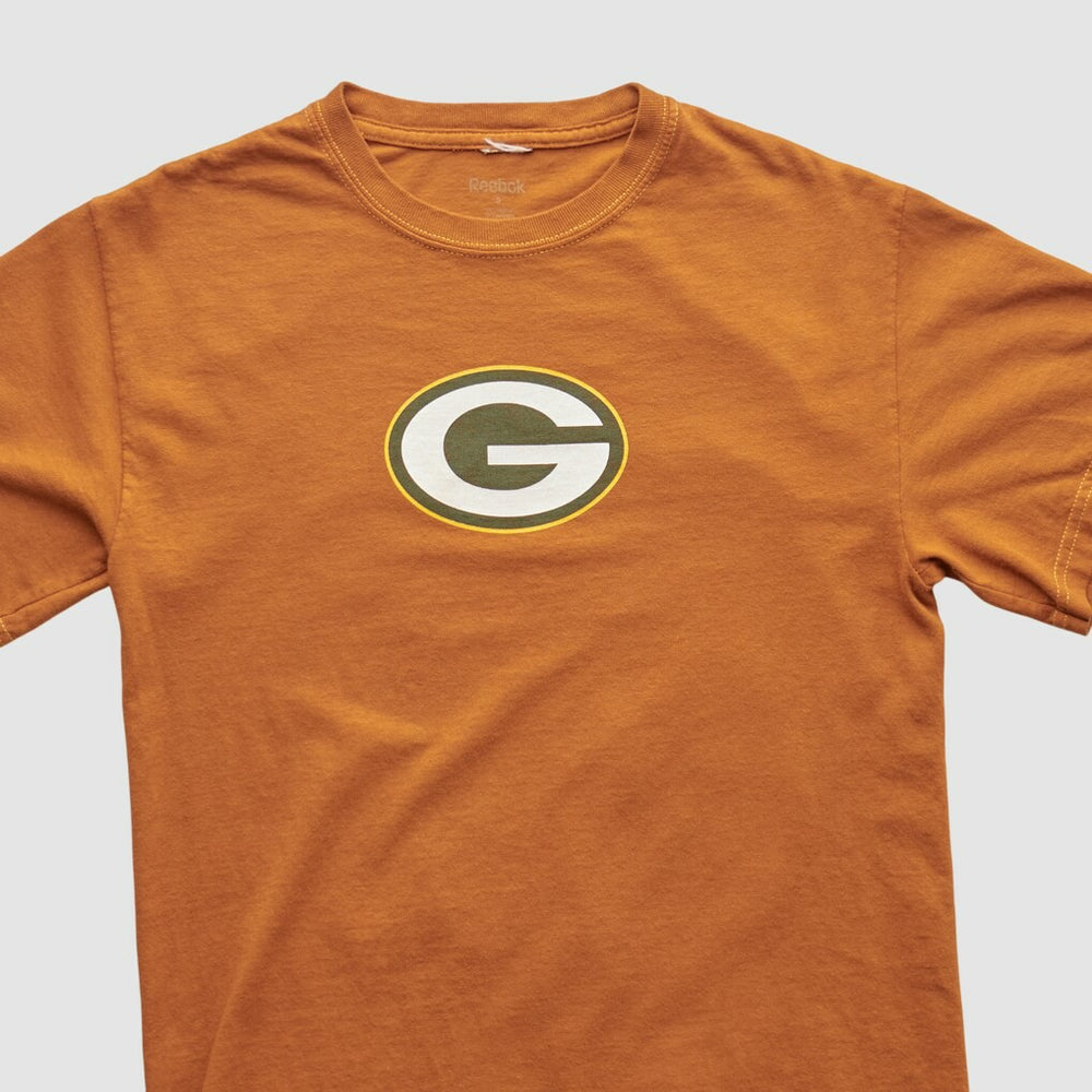 Green Bay Packers Reebok 2000s T-shirt - Orange Vintage for sale