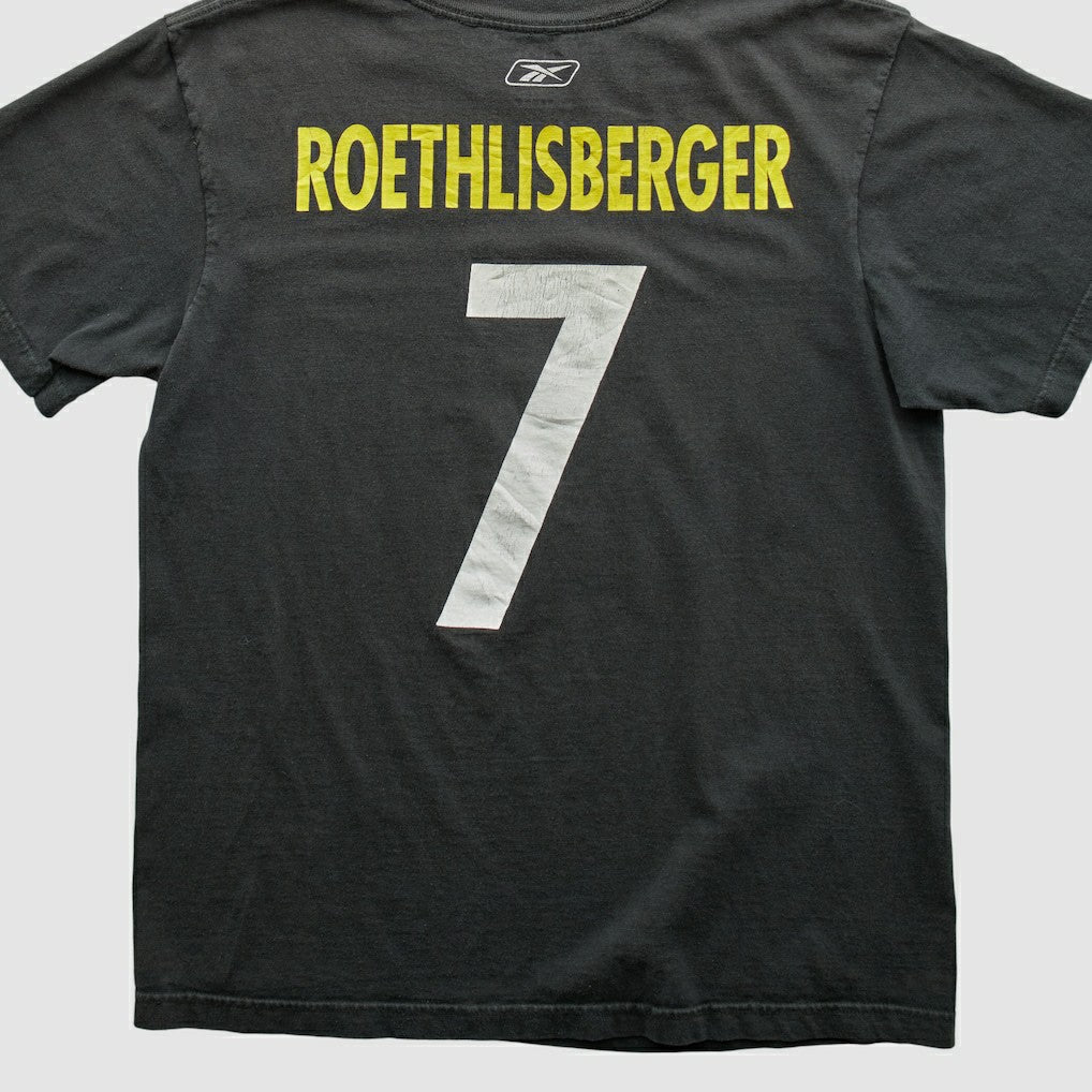 Pittsburgh Steelers Reebok 2000s T-shirt - Black Vintage for sale