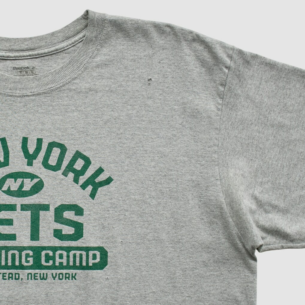 New York Jets Reebok 2000s T-shirt - Heather Gray Vintage sale