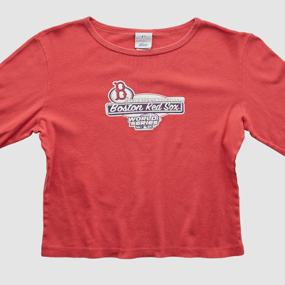 Boston Red Sox MLB 2004 Long Sleeve T-shirt Red Vintage