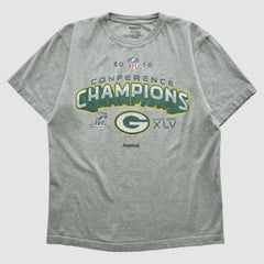 Green Bay Packers Reebok 2010 T-shirt - Heather Gray Vintage for sale