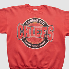 Kansas City Chiefs Hanes 90s Pullover Sweatshirt - Red Vintage sale