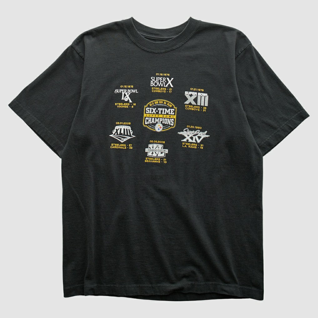 Pittsburgh Steelers Reebok 2009 T-shirt - Black Vintage outlet