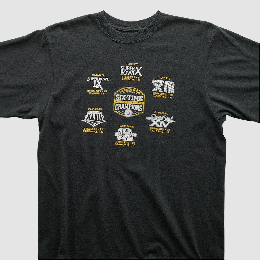 Pittsburgh Steelers Reebok 2009 T-shirt - Black Vintage outlet
