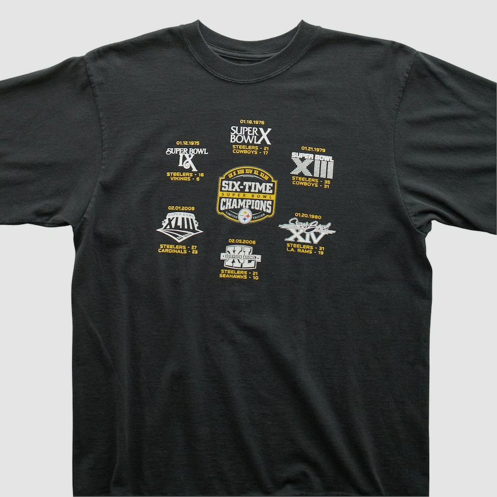 Pittsburgh Steelers Reebok 2009 T-shirt - Black Vintage outlet