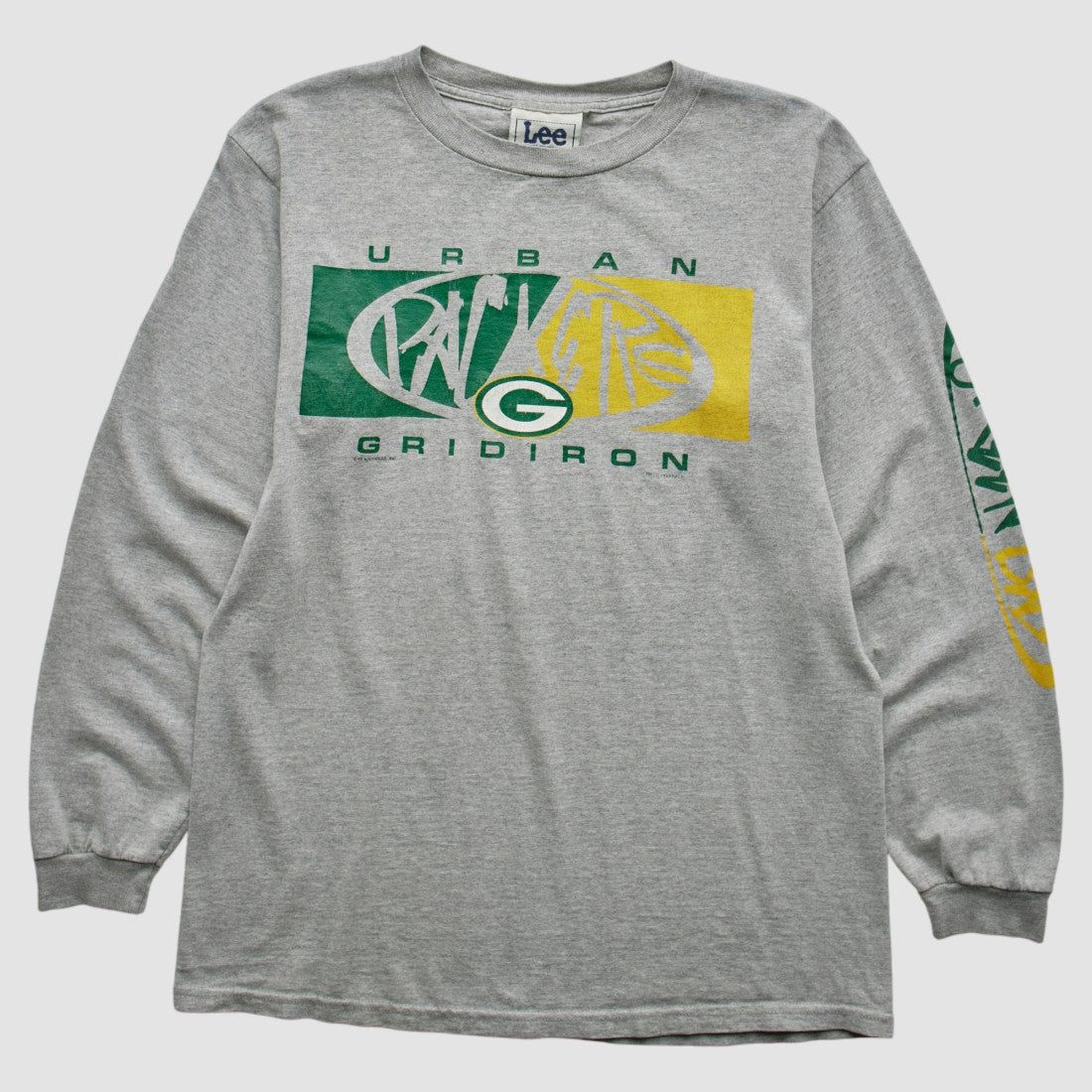 Green Bay Packers Lee Apparel 90s Long Sleeve T-shirt - Heather Gray Vintage online