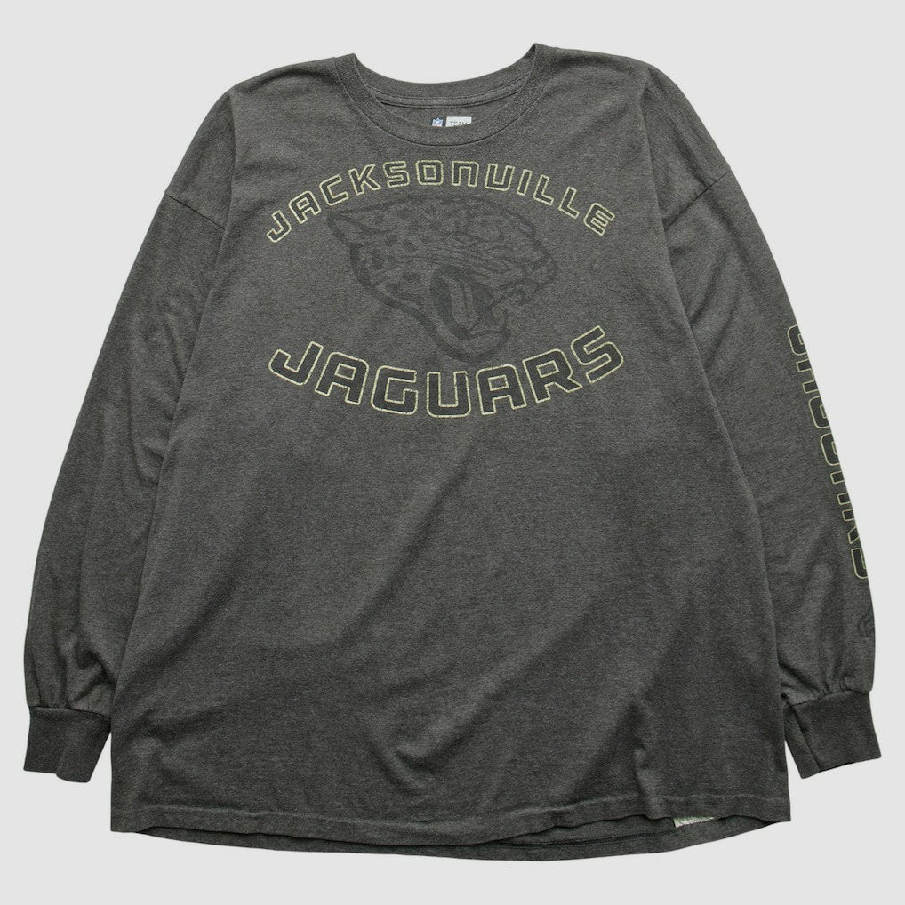 Jacksonville Jaguars NFL 2000s Long Sleeve T-shirt - Dark Heather Gray Vintage sale