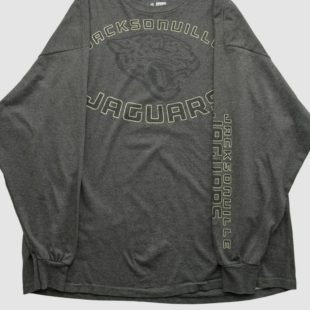 Jacksonville Jaguars NFL 2000s Long Sleeve T-shirt - Dark Heather Gray Vintage sale
