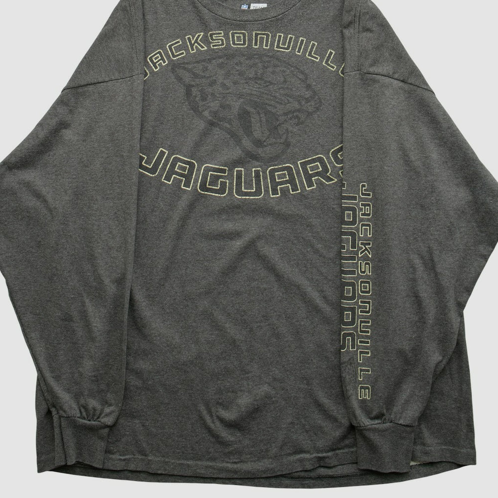 Jacksonville Jaguars NFL 2000s Long Sleeve T-shirt - Dark Heather Gray Vintage sale