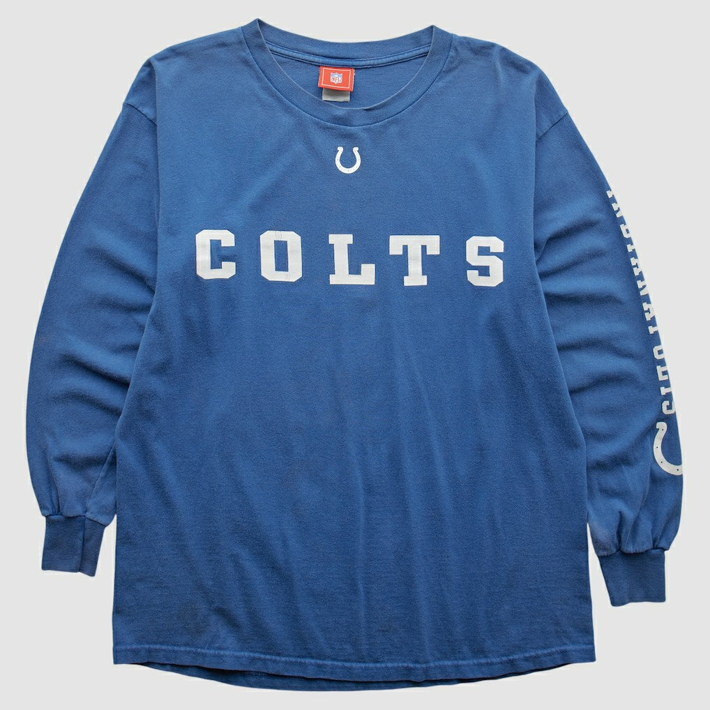 Indianapolis Colts NFL 2000s Long Sleeve T-shirt - Blue Vintage for sale