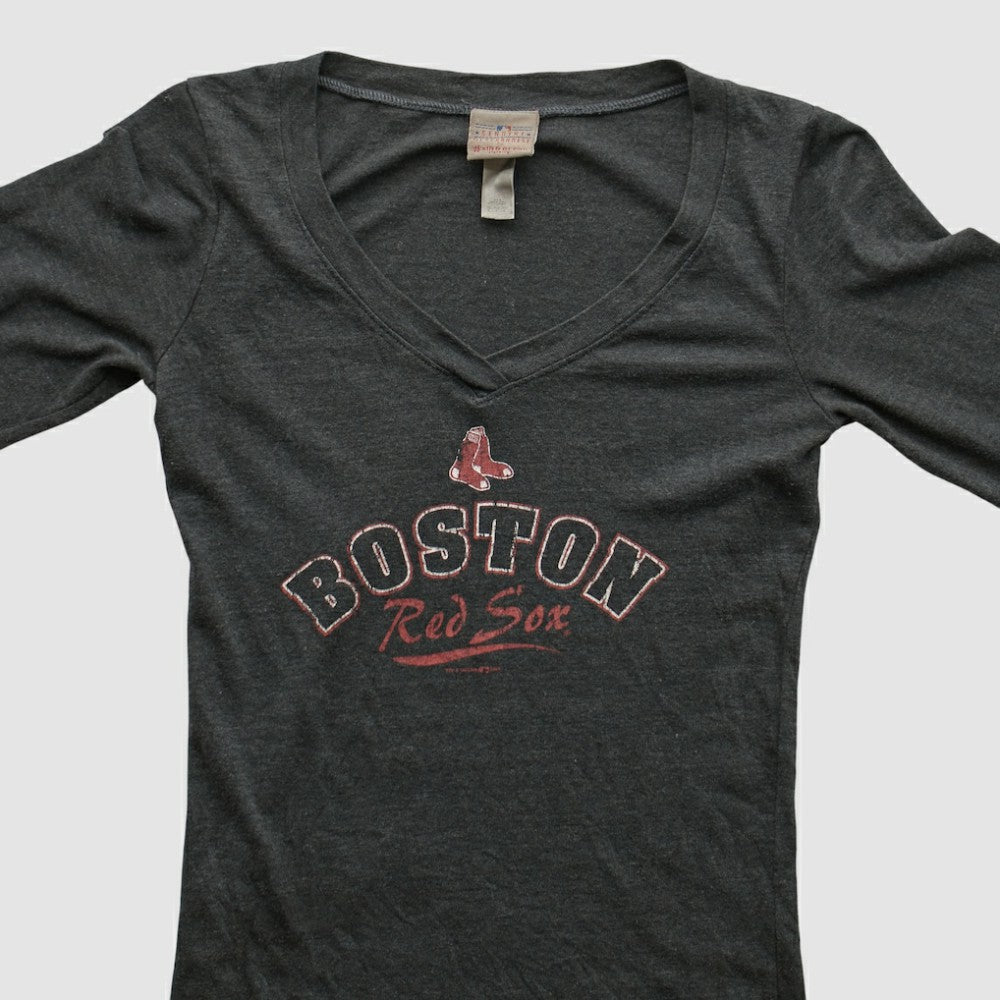 Boston Red Sox Genuine Merchandise 2010s Long Sleeve T-shirt Charcoal Vintage