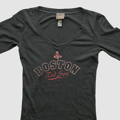Boston Red Sox Genuine Merchandise 2010s Long Sleeve T-shirt Charcoal Vintage