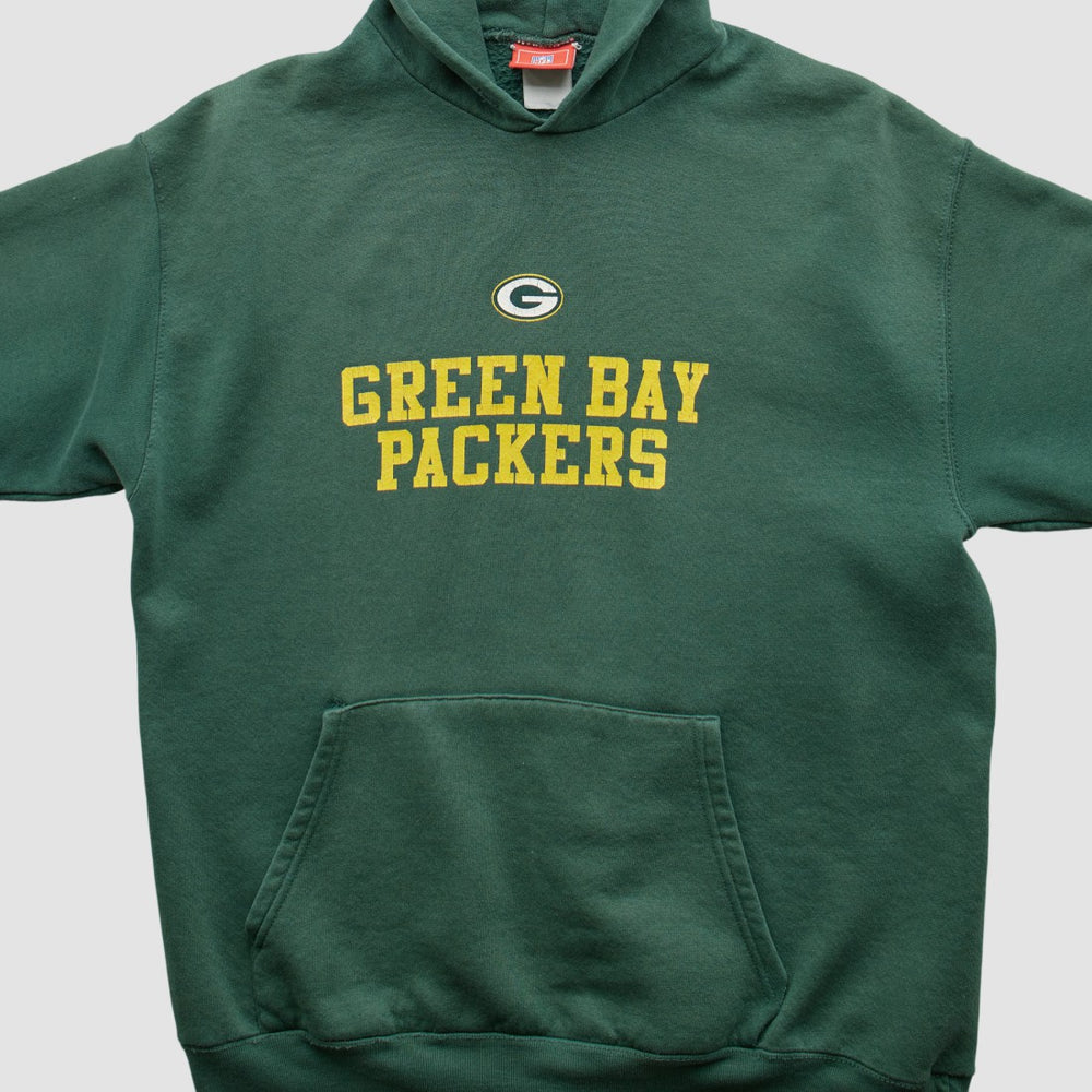 Green Bay Packers NFL 2000s Hooded Pullover Sweatshirt - Green Vintage discount