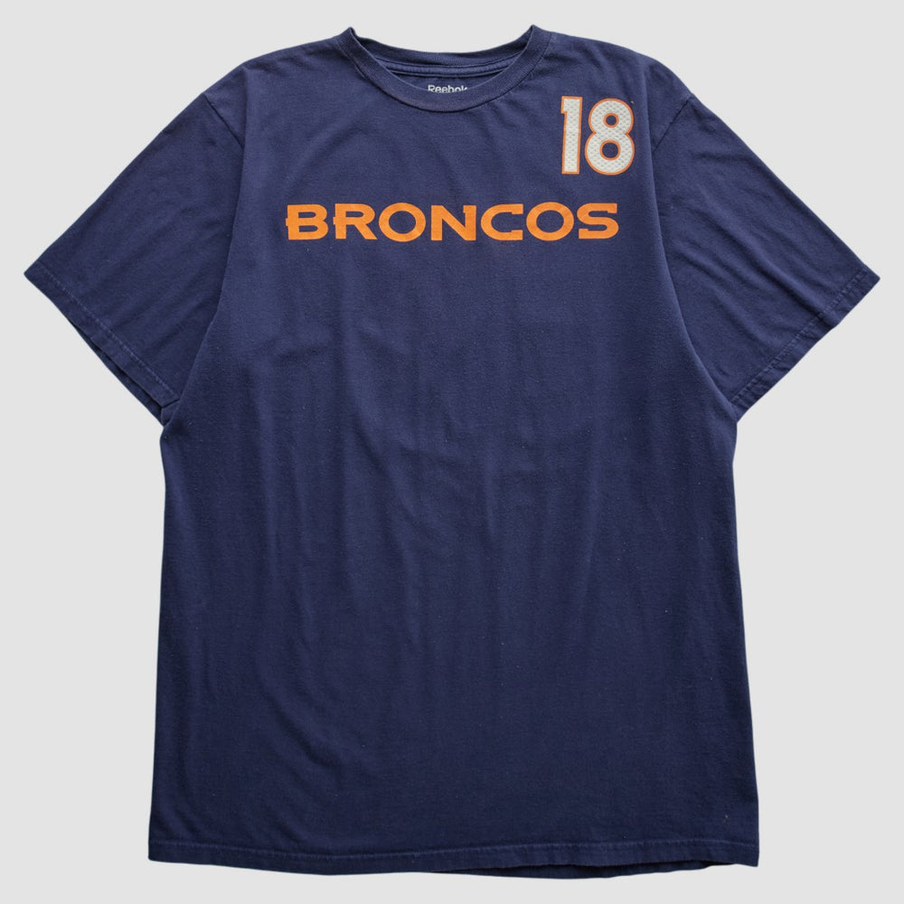 Denver Broncos Reebok 2000s T-shirt - Navy Vintage on sale