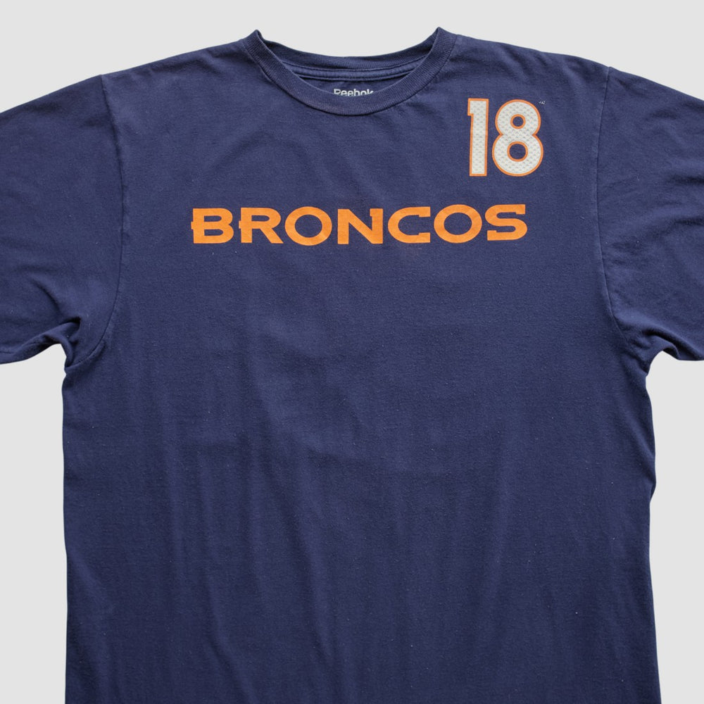 Denver Broncos Reebok 2000s T-shirt - Navy Vintage on sale