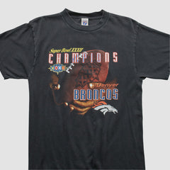 Denver Broncos Logo Athletic 1998 T-shirt - Black Vintage on sale