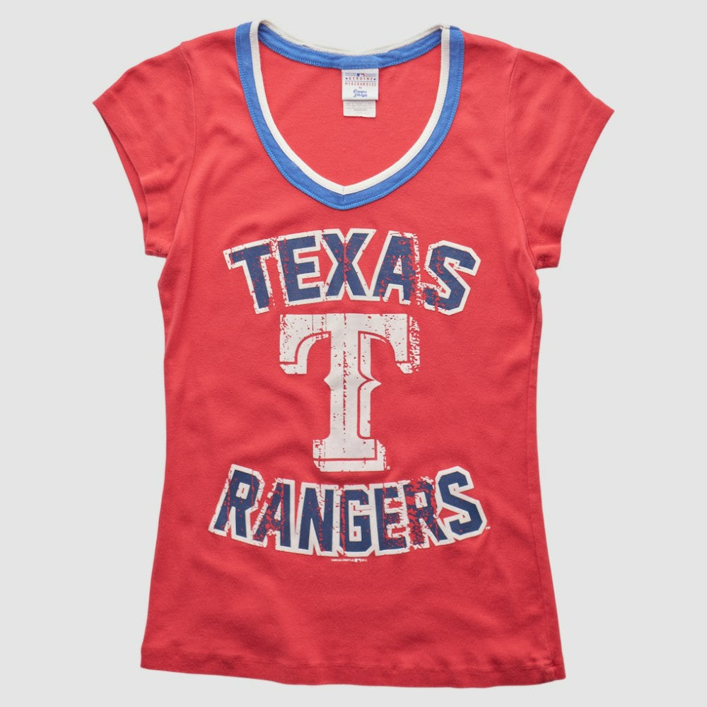 Texas Rangers Campus Lifestyle 2010s T-shirt Red Vintage