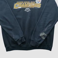 Pittsburgh Steelers NFL 2009 Pullover Sweatshirt - Navy Vintage on sale