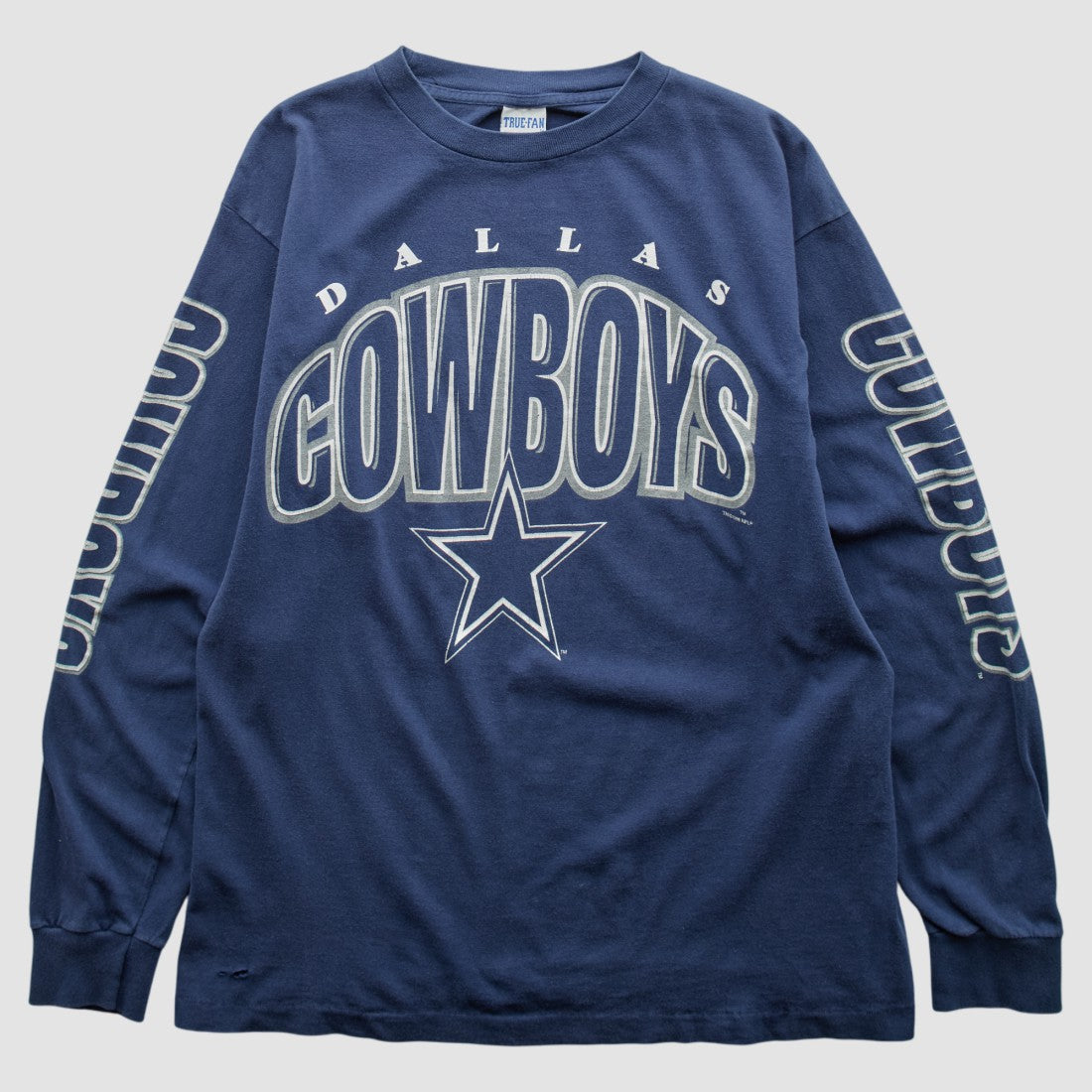 Dallas Cowboys True Fan 90s Long Sleeve T-shirt - Navy Vintage cheap
