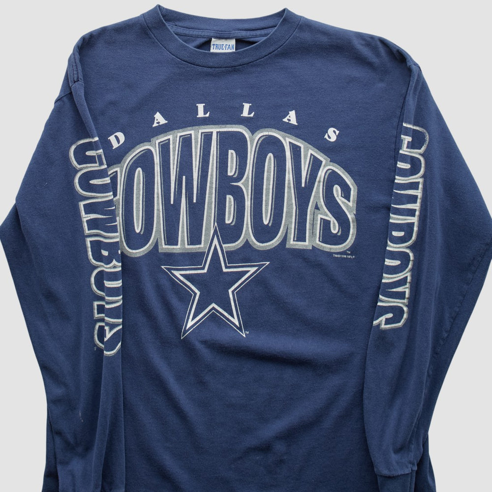 Dallas Cowboys True Fan 90s Long Sleeve T-shirt - Navy Vintage cheap