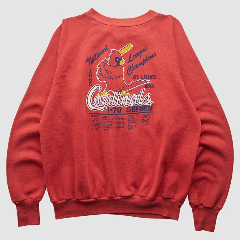St. Louis Cardinals Healthknit 1985 Pullover Sweatshirt Red Vintage