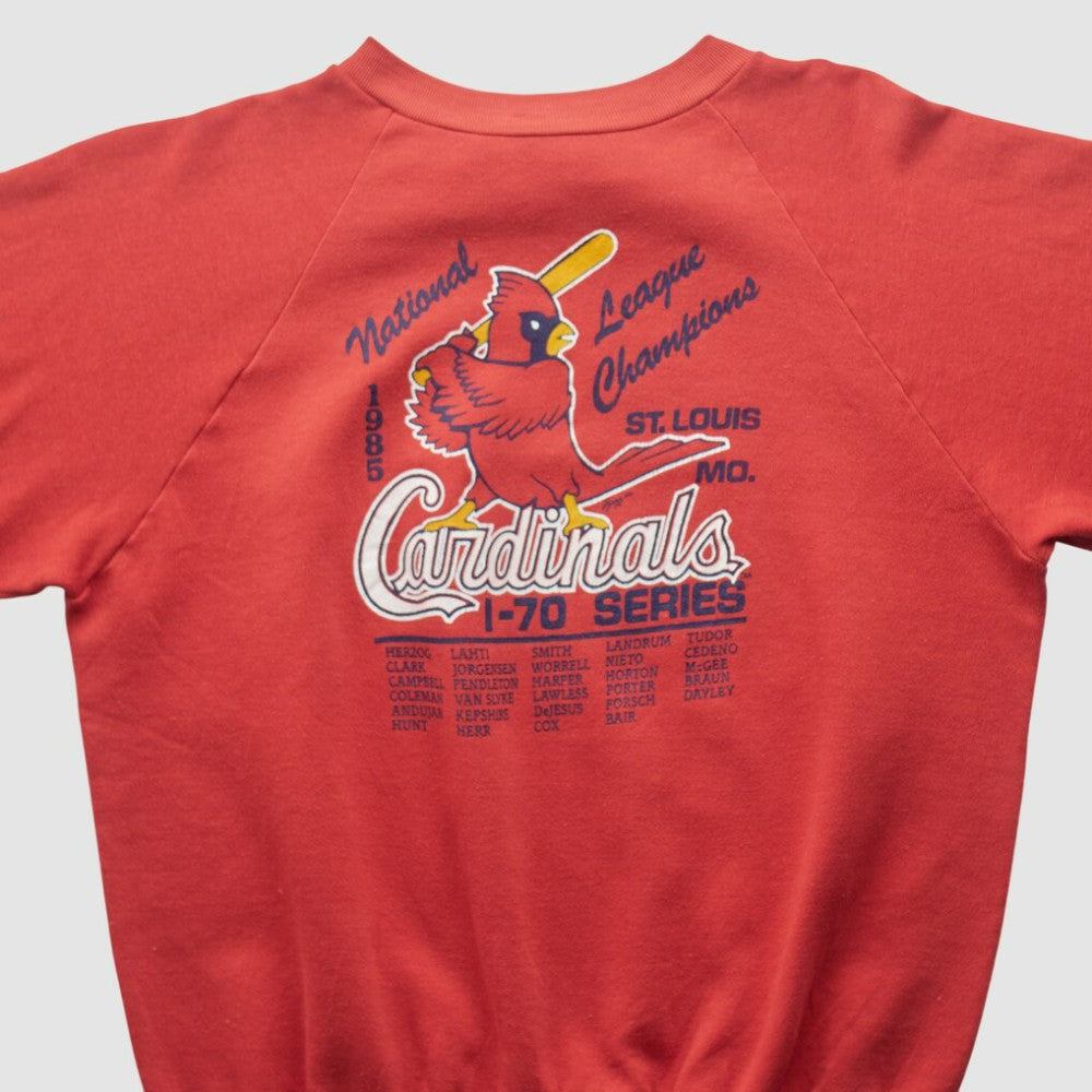 St. Louis Cardinals Healthknit 1985 Pullover Sweatshirt Red Vintage