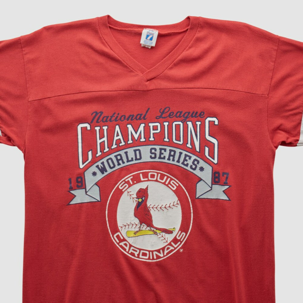 St. Louis Cardinals Logo Athletic 1987 T-shirt Red Vintage