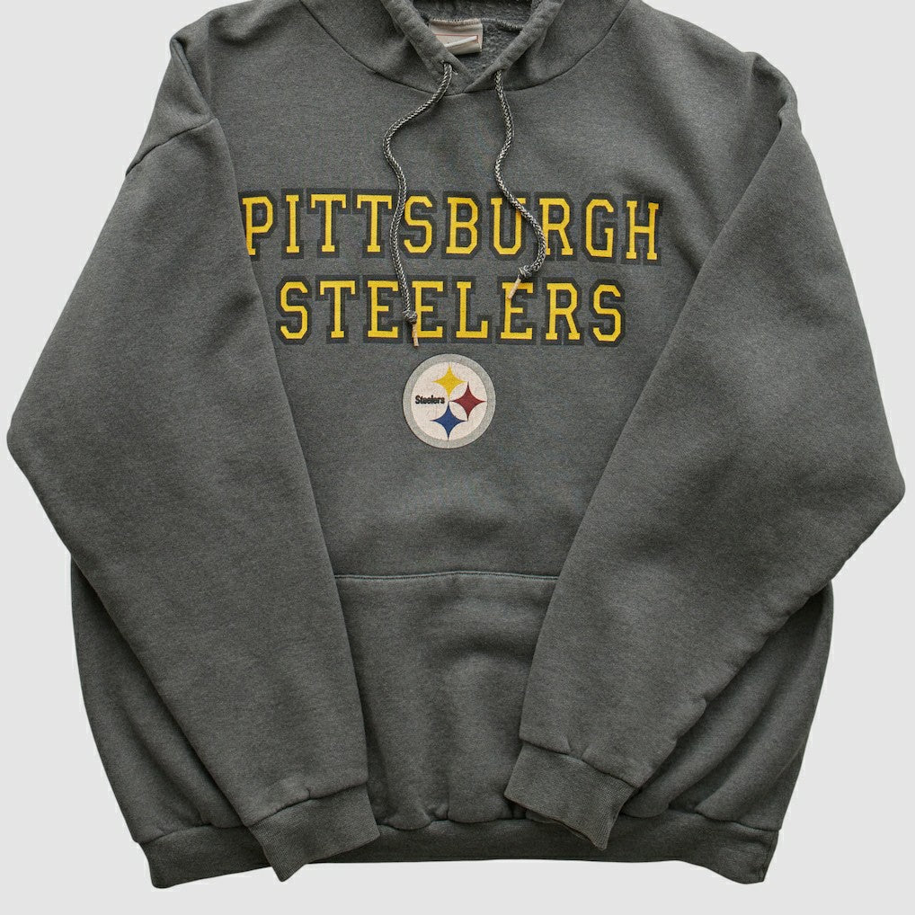 Pittsburgh Steelers NFL 2000s Hooded Sweatshirt - Black Vintage discount