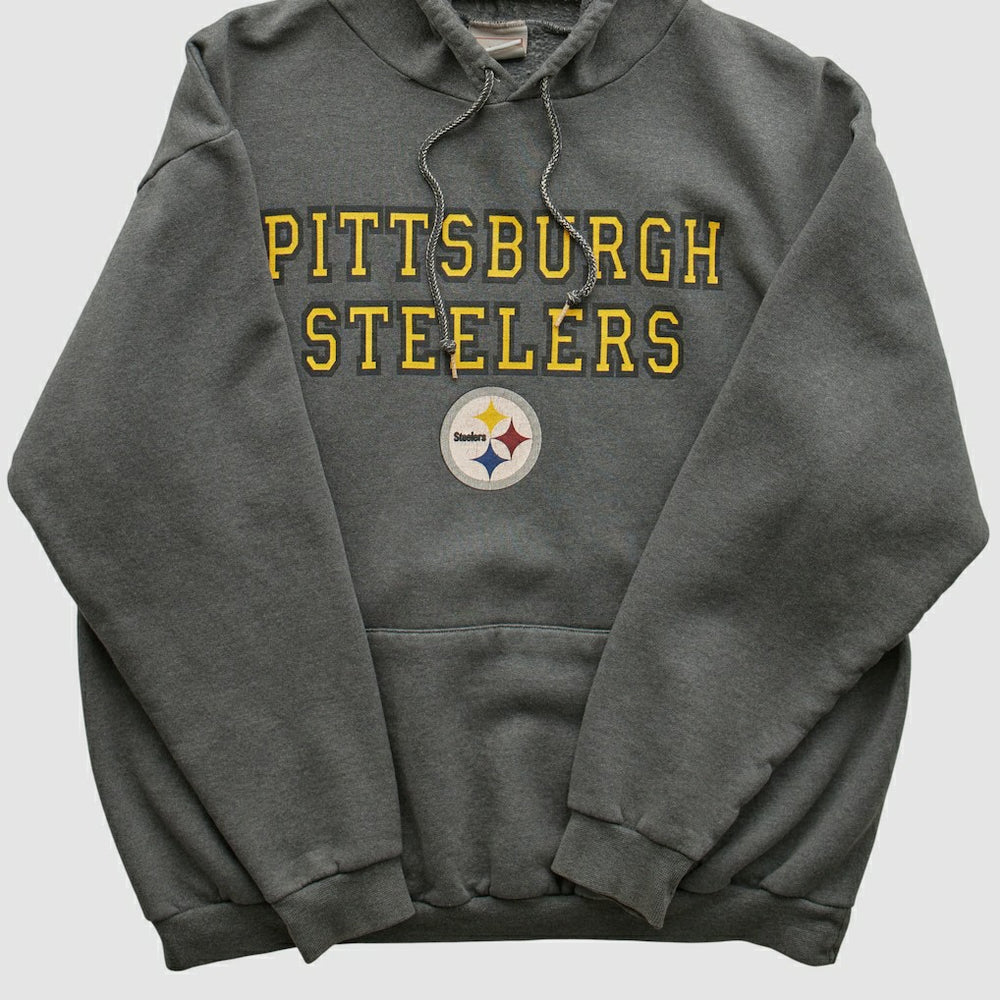 Pittsburgh Steelers NFL 2000s Hooded Sweatshirt - Black Vintage discount