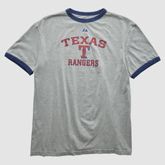 Texas Rangers Majestic 2010 T-shirt Heather Gray Vintage