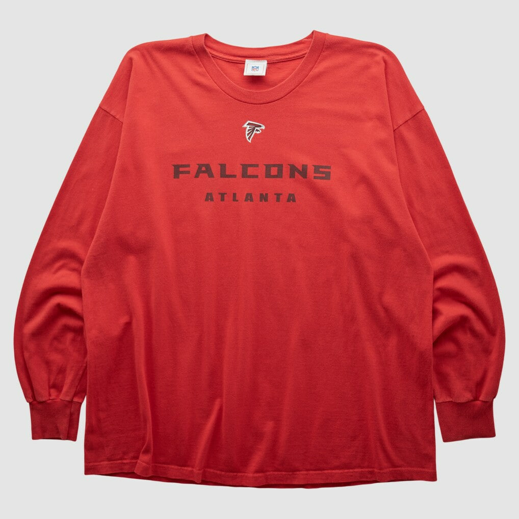 Atlanta Falcons NFL 2000s Long Sleeve T-shirt - Red Vintage discount