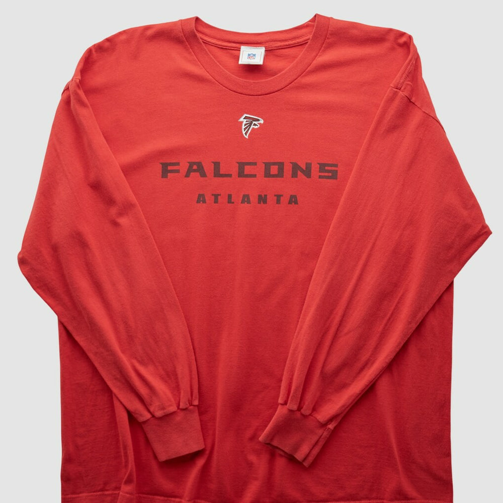 Atlanta Falcons NFL 2000s Long Sleeve T-shirt - Red Vintage discount