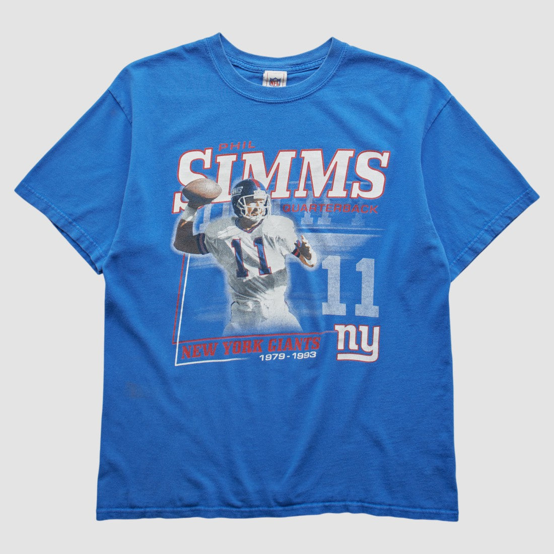 Phil Simms NFL 2000s T-shirt - Blue Vintage on sale