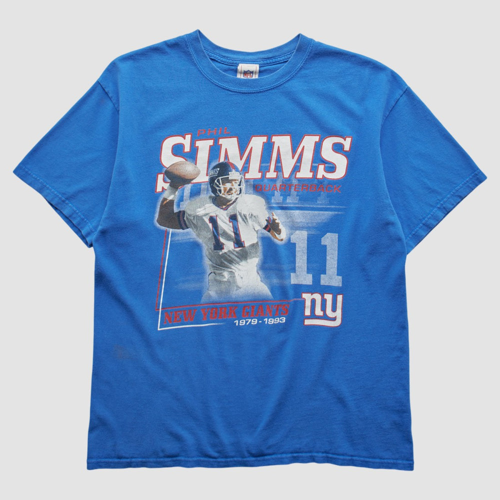 Phil Simms NFL 2000s T-shirt - Blue Vintage on sale