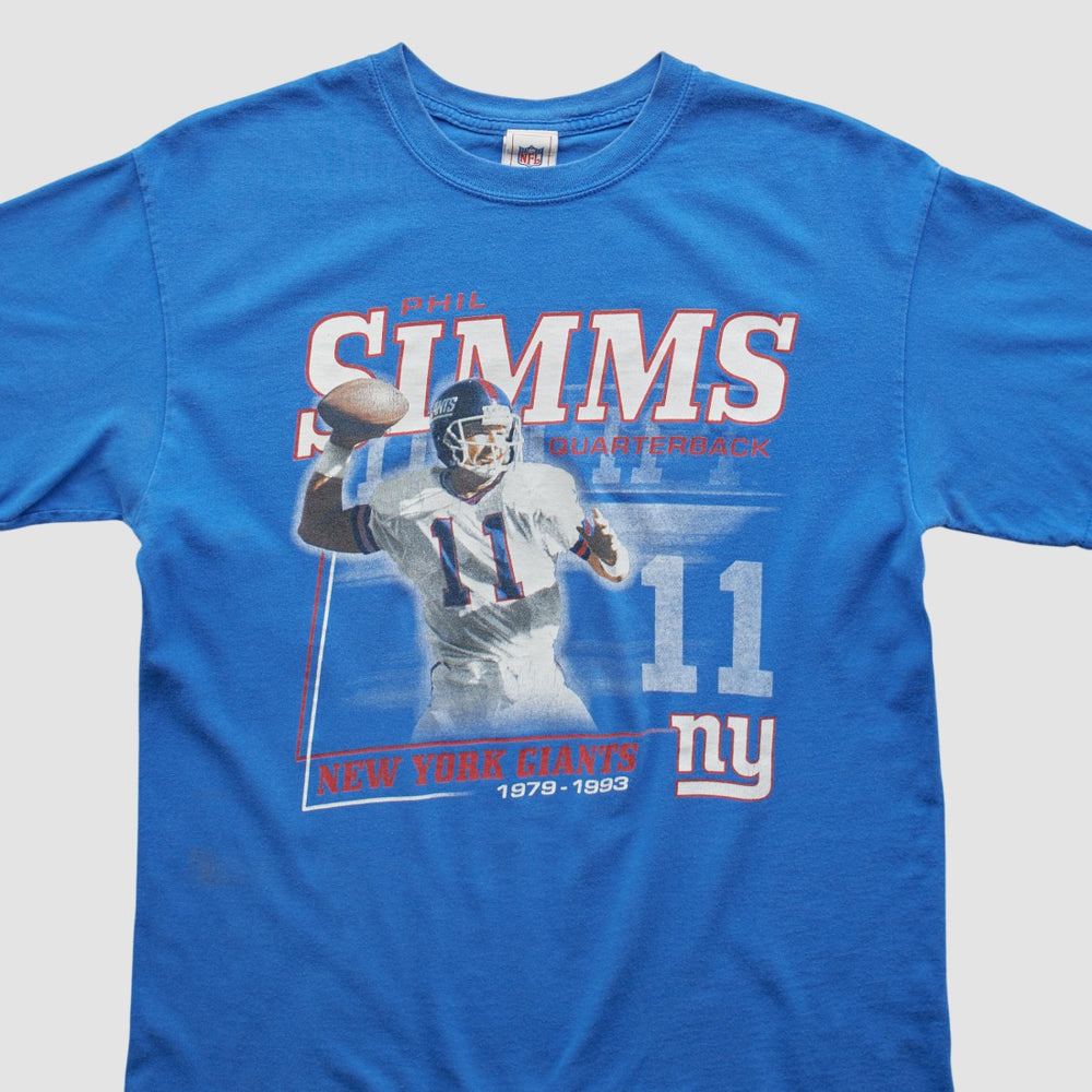 Phil Simms NFL 2000s T-shirt - Blue Vintage on sale