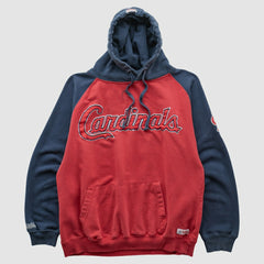 St. Louis Cardinals Stitches 2000s Hooded Pullover Sweatshirt Red Vintage