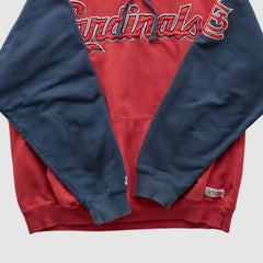 St. Louis Cardinals Stitches 2000s Hooded Pullover Sweatshirt Red Vintage
