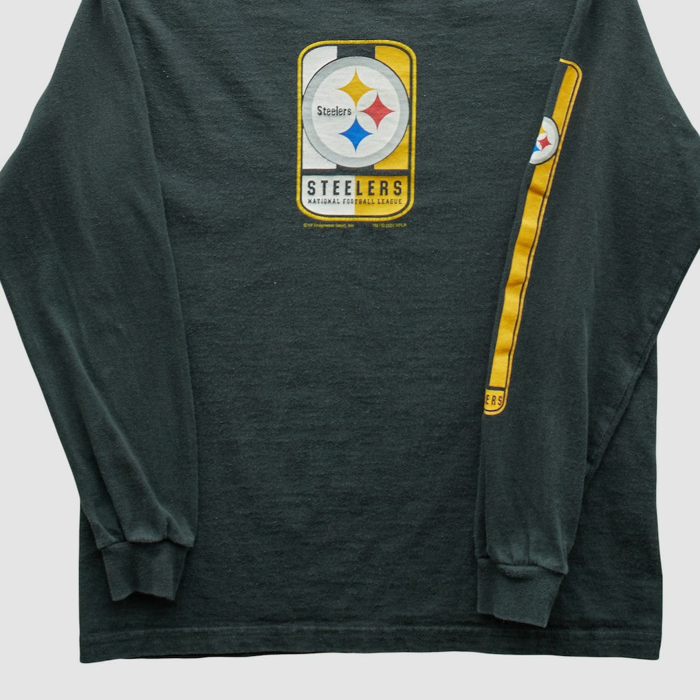 Pittsburgh Steelers Lee Apparel 2001 Long Sleeve T-shirt - Charcoal Vintage online