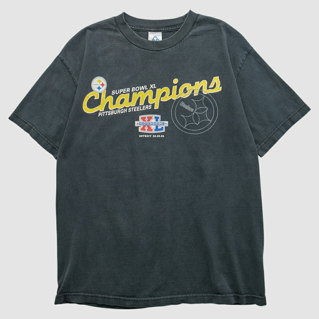 Pittsburgh Steelers Alstyle 2006 T-shirt - Charcoal Vintage on sale