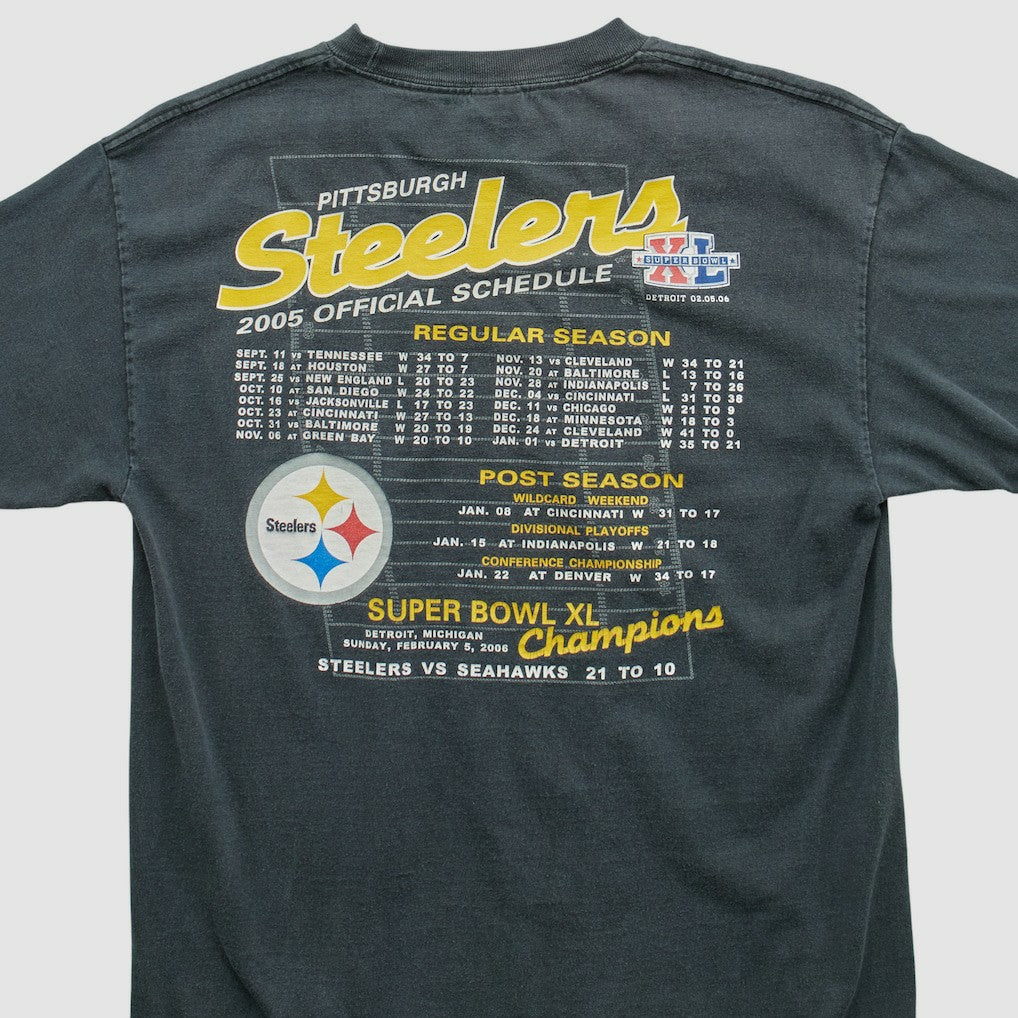 Pittsburgh Steelers Alstyle 2006 T-shirt - Charcoal Vintage on sale