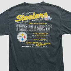 Pittsburgh Steelers Alstyle 2006 T-shirt - Charcoal Vintage on sale