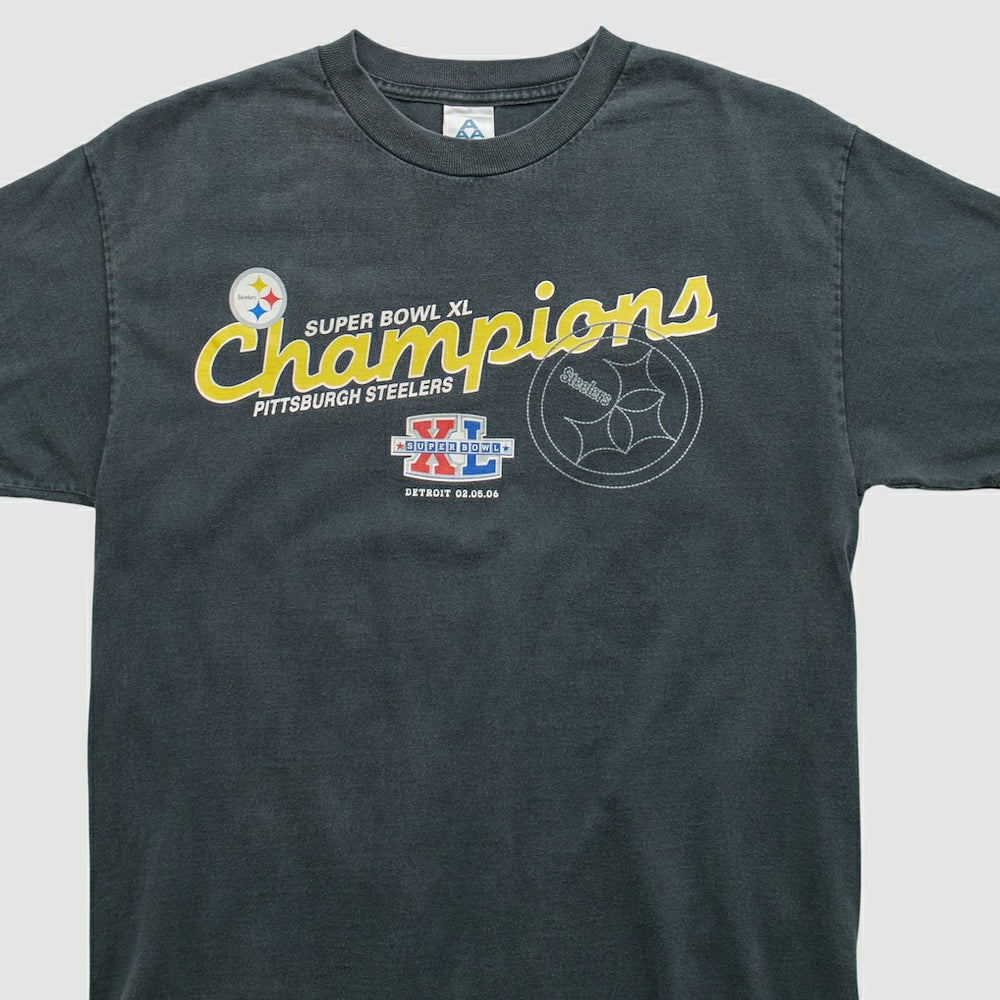 Pittsburgh Steelers Alstyle 2006 T-shirt - Charcoal Vintage on sale