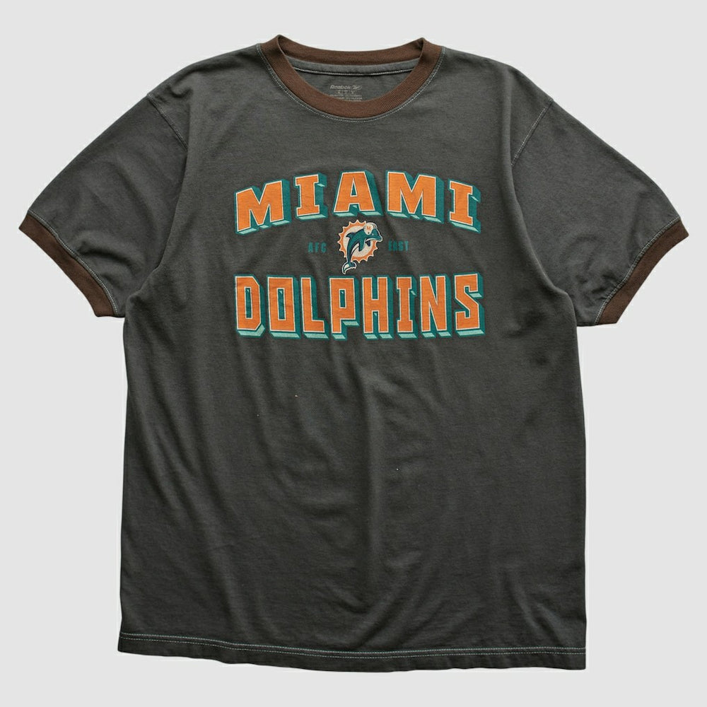 Miami Dolphins Reebok 2000s T-shirt - Charcoal Vintage sale