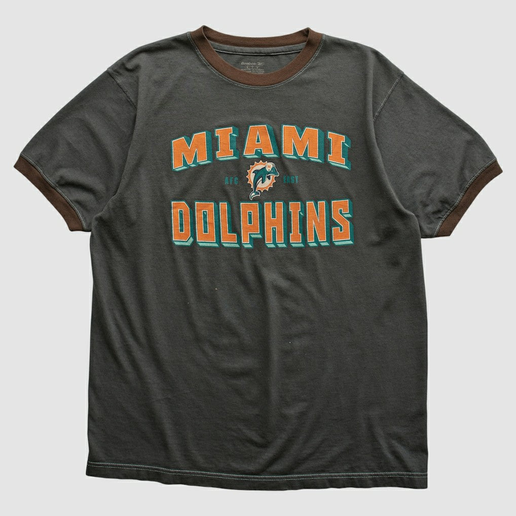 Miami Dolphins Reebok 2000s T-shirt - Charcoal Vintage sale