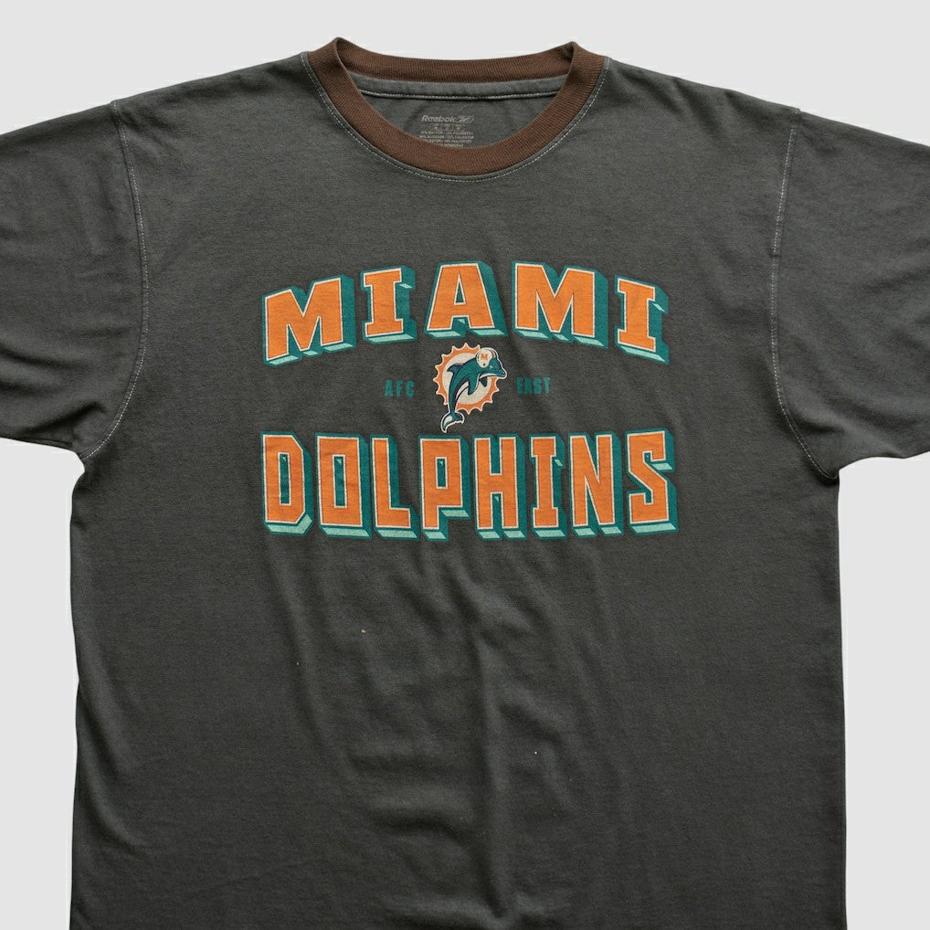 Miami Dolphins Reebok 2000s T-shirt - Charcoal Vintage sale