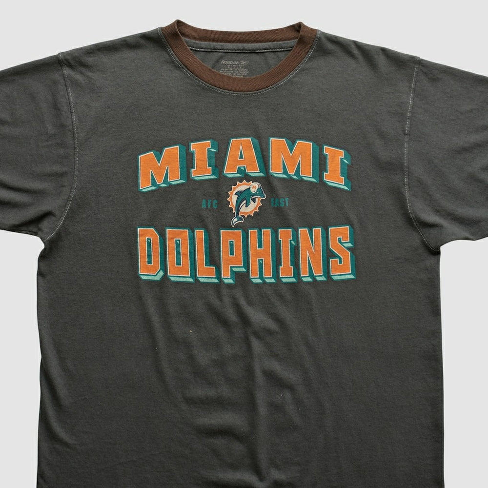 Miami Dolphins Reebok 2000s T-shirt - Charcoal Vintage sale