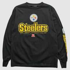 Pittsburgh Steelers NFL 2000s Long Sleeve T-shirt - Black Vintage discount