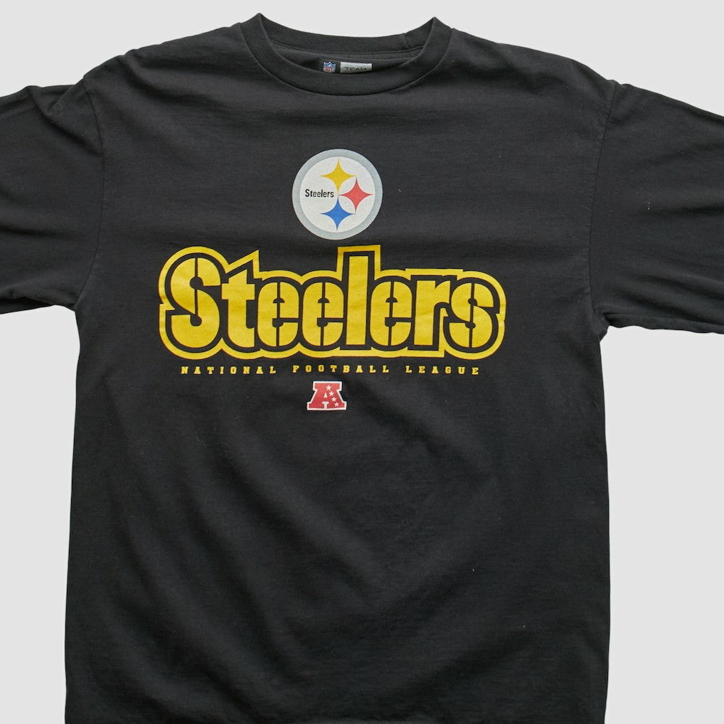 Pittsburgh Steelers NFL 2000s Long Sleeve T-shirt - Black Vintage discount