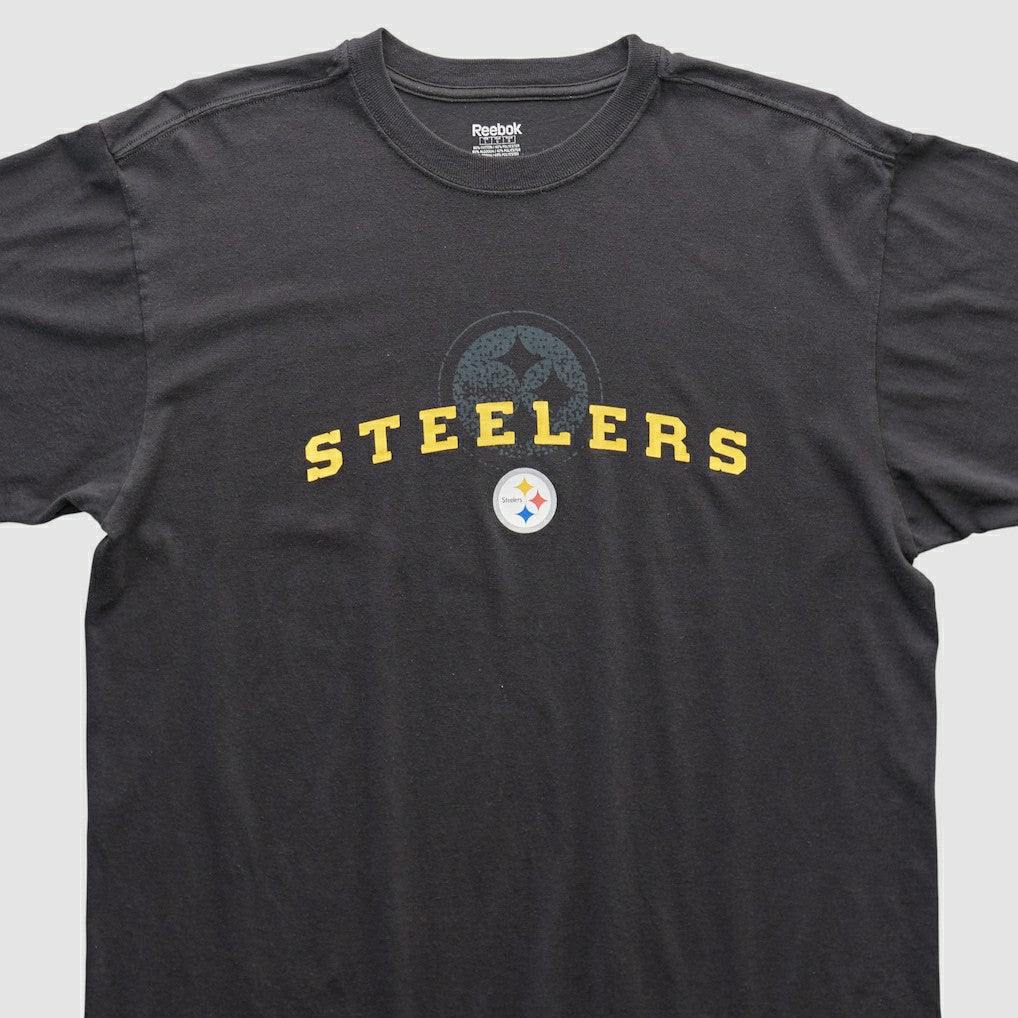 Pittsburgh Steelers Reebok 2000s T-shirt - Black Vintage discount