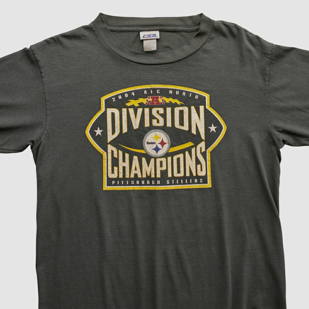 Pittsburgh Steelers CSA 2004 Long Sleeve T-shirt - Charcoal Vintage on sale